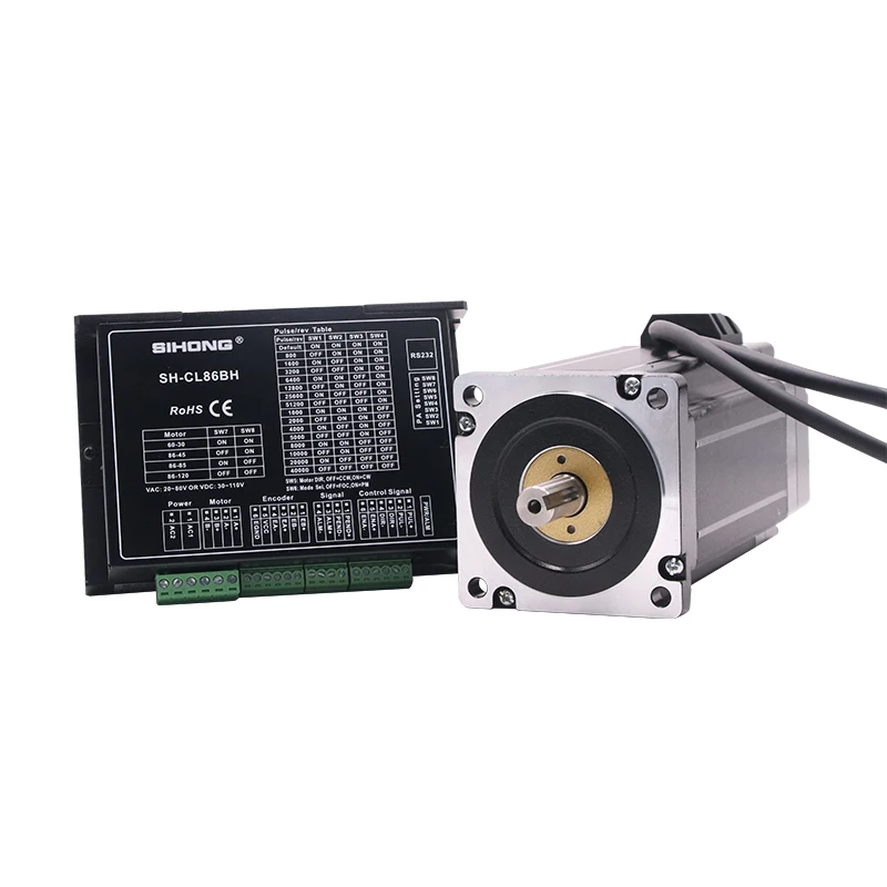  Siheng motor 2 Phase Nema 34 Closed Loop Stepper Motor Set 12Nm 6A 86mm Stepping