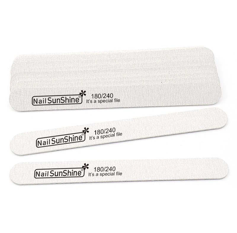 Professional Double-Side White Sanding Board Manicure Pedicure Nail File 100/180 180/240 Buffer Block Tool for Nails Polishing