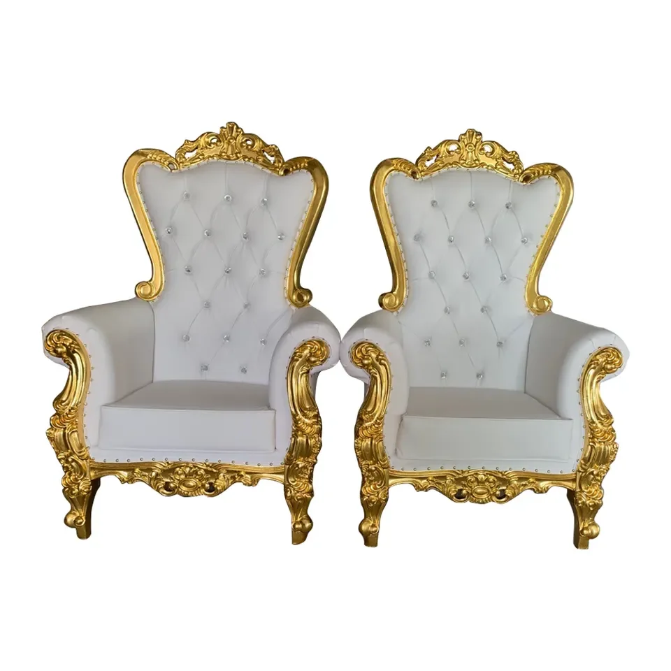 Cheap Wedding Gold Royal King Throne Chair For Queen Wholesale
