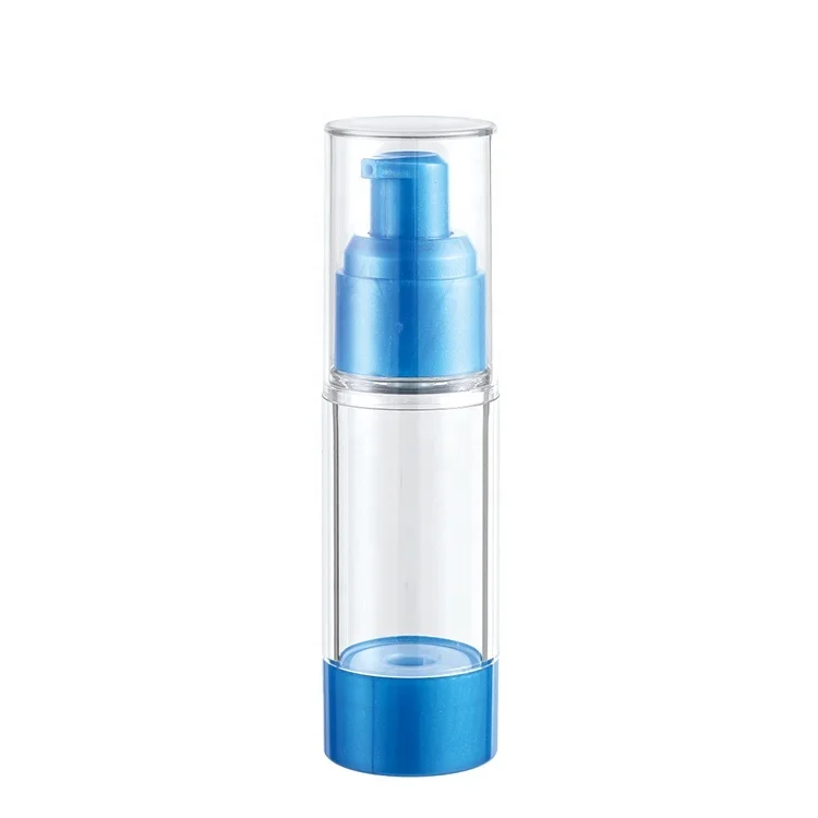New design low price round shape empty pp plastic cream airless bottle with sprayer