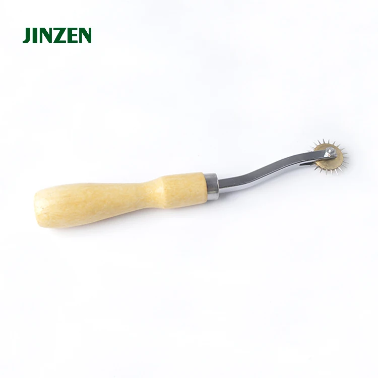 Из нержавеющей стали, кожаный ремешок, белый циферблат с деревянной ручкой колеса NPT-10 шестерни режущего колеса швейные инструменты кружево Tracer JZ-71037