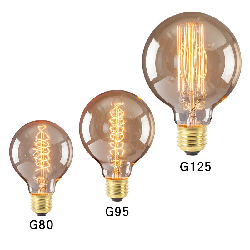G80 G95 G120 110v 220v ampoule vintage retro edison big round oversized globe fancy large lightbulbs incandescent bulb