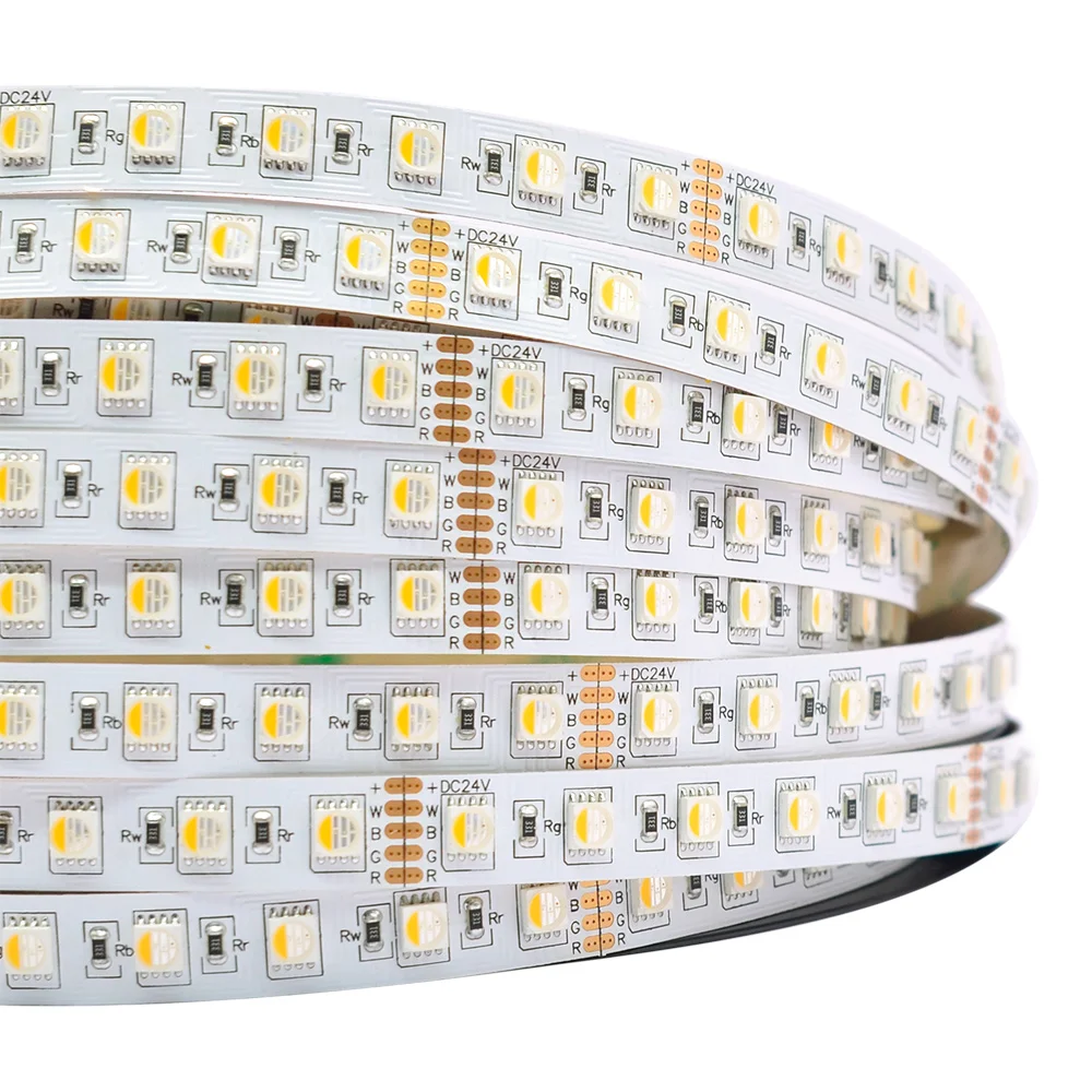 Tira Led Rgb Led Streifen 60 120 Led Per Meter 12v 5050 Smd Smart Rgbww Rgbw Led Strip Light LED Light for Decoration