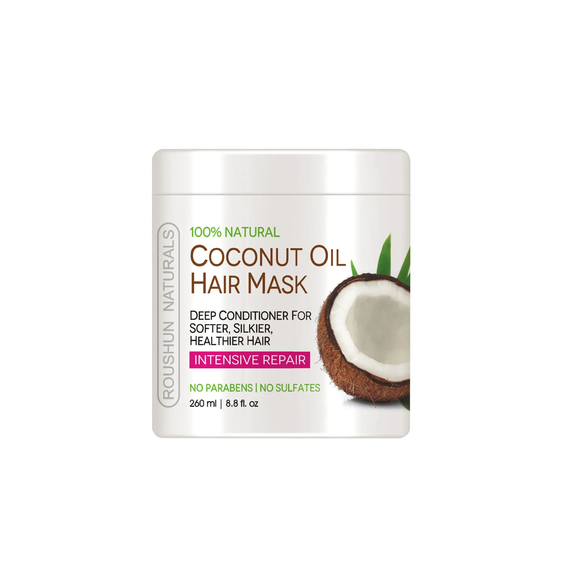 Private Label Herbal Organic Hair Restoration Treatment Products Nourishing Coconut oil hair mask