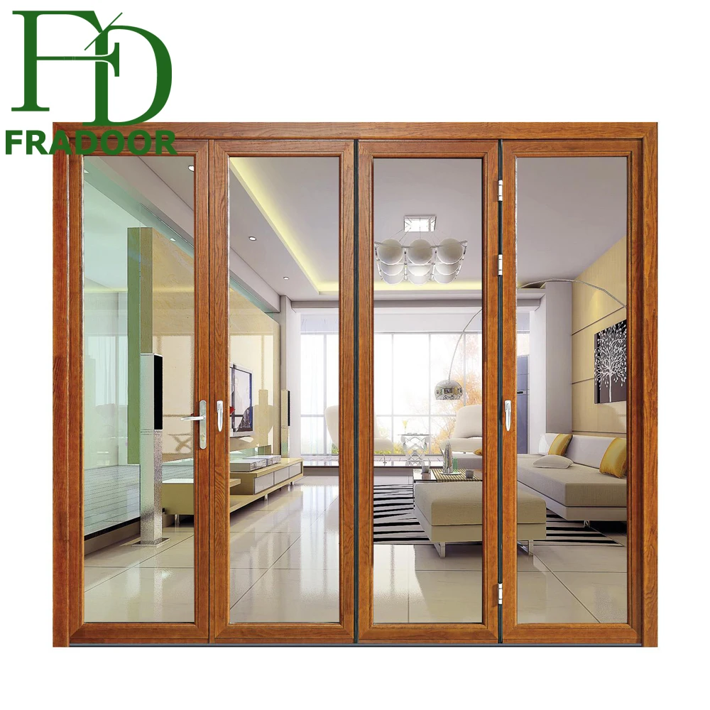 Best selling in North American Australia outdoor exterior  smooth sliding bifold doors aluminium folding patio