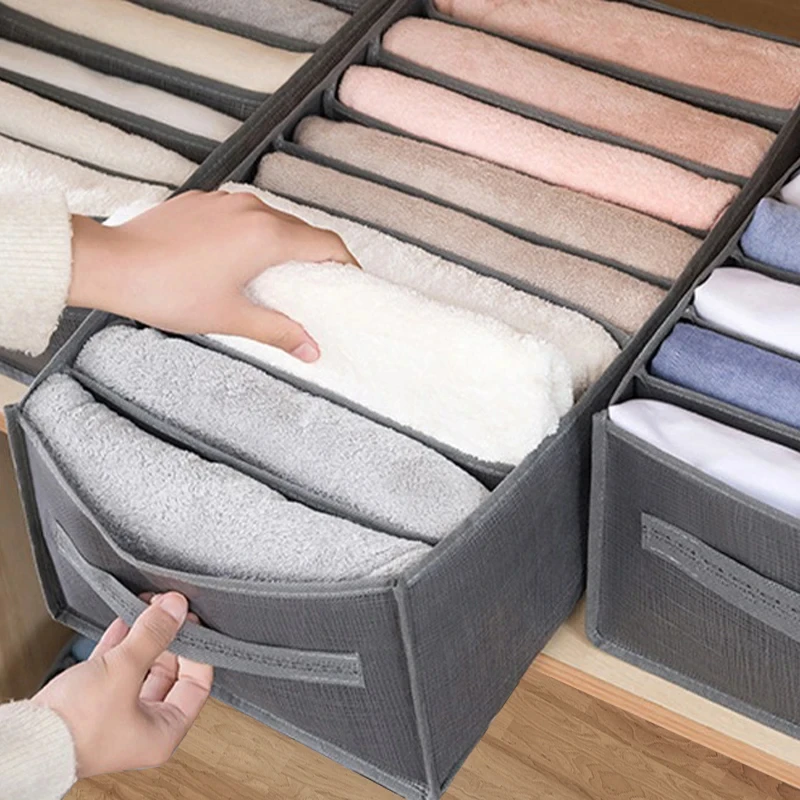 Clothes Storage Organizer Pants Jeans Storage Box Cabinets Clothes Organizer For Underwear Bra Ties T-Shirt Socks Organizer Box