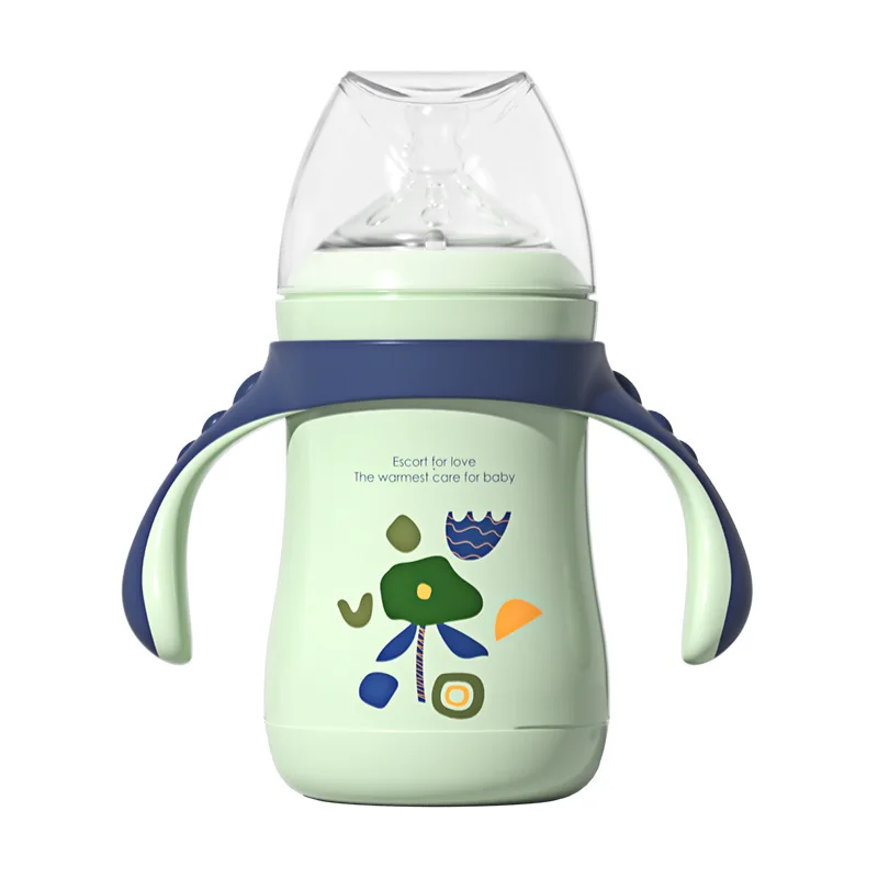 Kid Baby Milk Bottle Sippy Cups Stainless Steel Insulated Water Bottle With Lid And Handle Baby Feeding Bottles for Wholesale