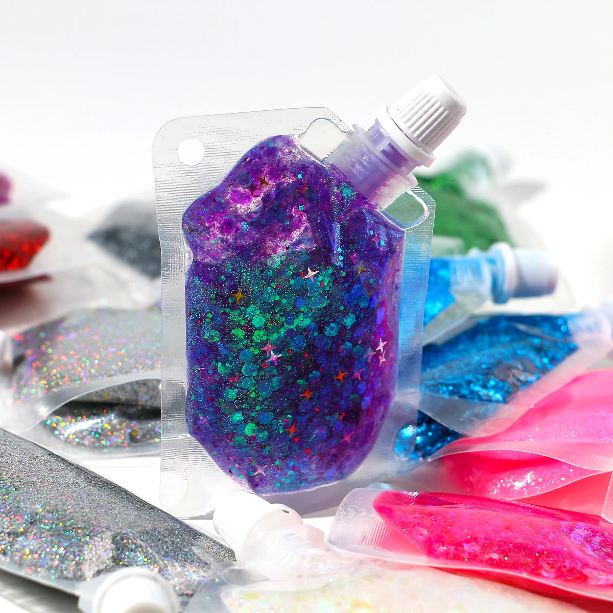 Cosmeticos de bloques mixtos al por mayor flash labios personalizados unas cara y maquillaje corporal flash bloques