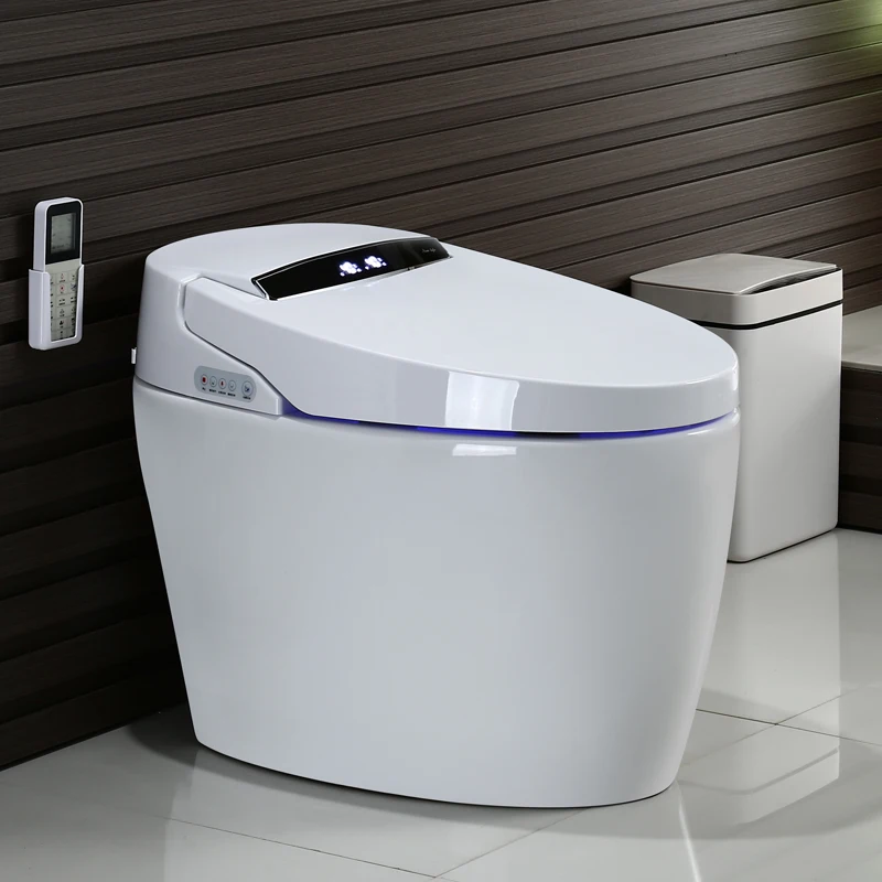 Floor Mounted Wc Automatic One Piece Toilet Bowl Intelligent Ceramic Smart Toilet Commode