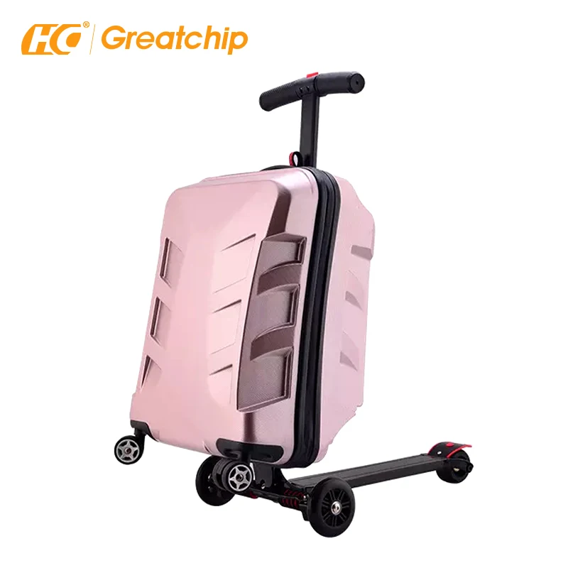 scooter suitcase travel luggage on wheels ride carry on trolley luggage bag gift Skateboard Case