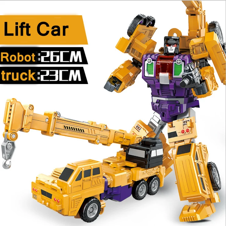 Plastic Diecas Transform Robot Toy Deformable Engineering Car Transformation Educational Gift For Kids