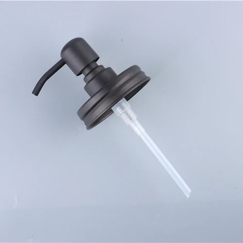 Custom Bathroom Stainless Steel Black Soap Dispenser Bottles with Pump Lid Glass Mason Jar