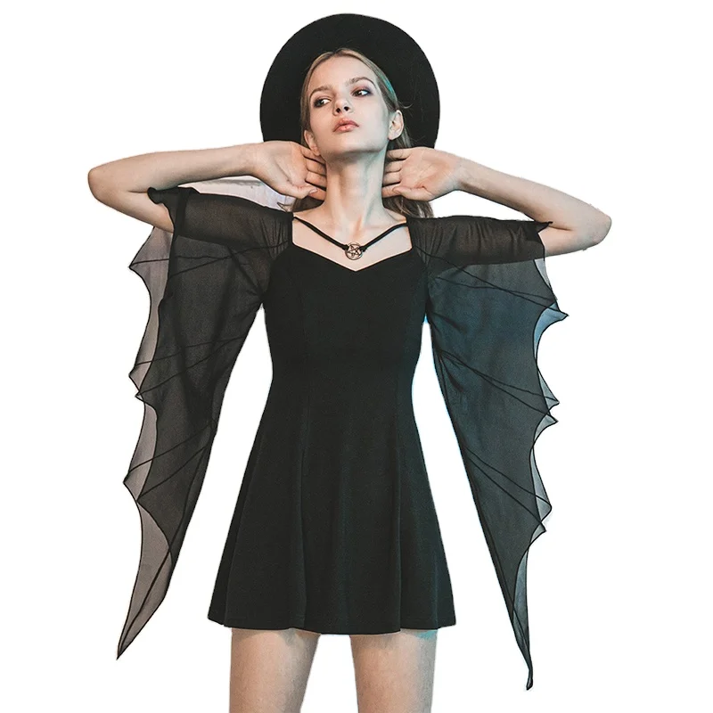 
 OPQ-770LQF 2021 платье для женщин с v-образным вырезом, Новое поступление черного цвета с рукавом 