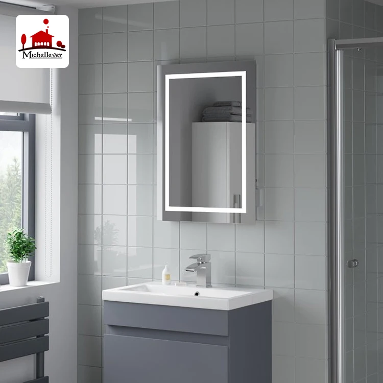 
in stock fast delivery high end backlit vanity led anti fog shower mirror backlit bathroom barber shop mirrors with led lights 