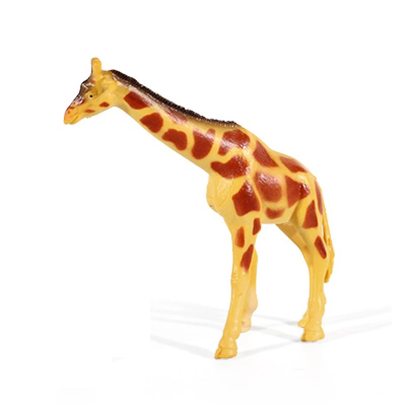 12 in 1 Plastic Soft PVC Material 14CM 3D Simulation Wild Animals Toy Play Set Small Elephant Rubber Toy for Kids