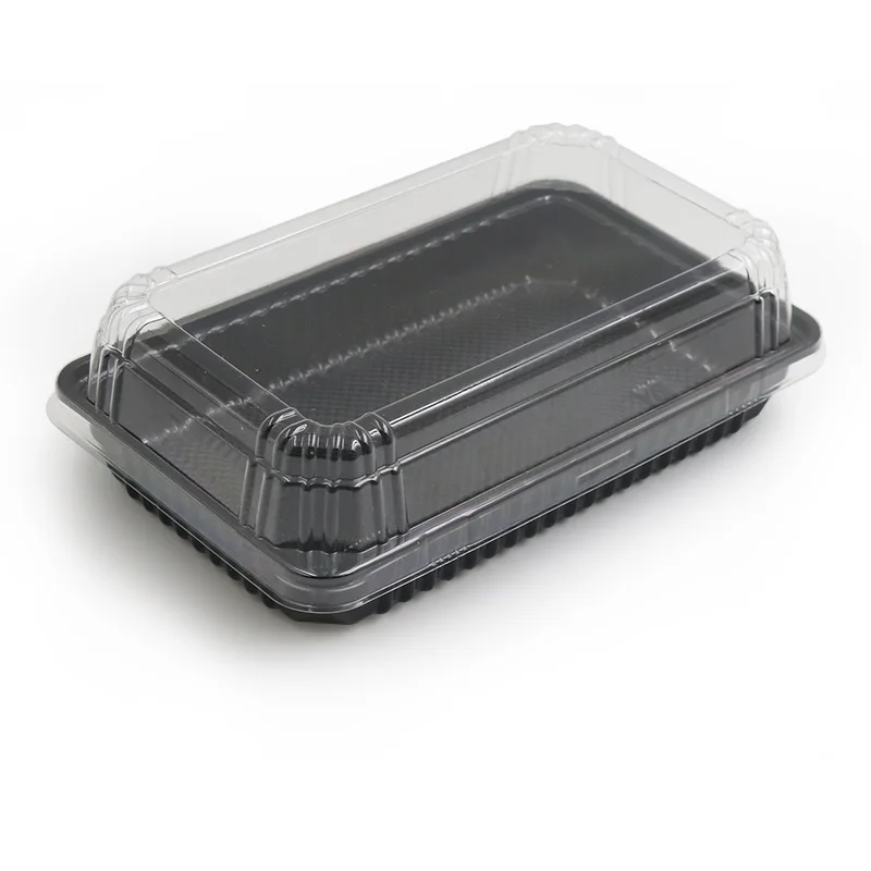 ZY004 new wholesale disposable plastic takeaway cake bread food box with clear lid