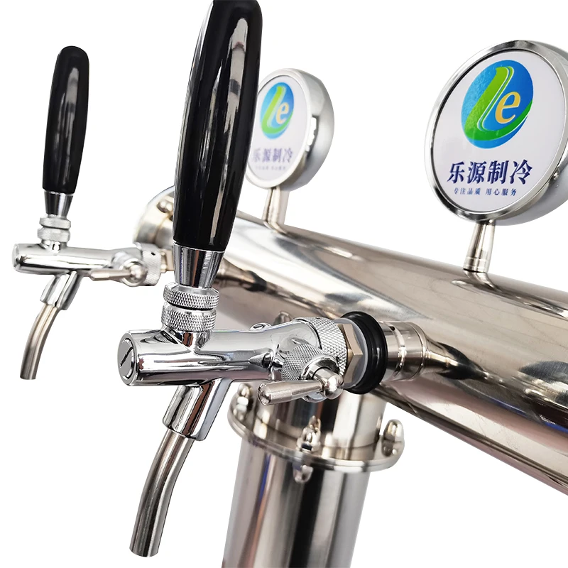 U Tower Stainless Steel 6 Tap Tower 102mm Beer Dispensing Equipment Draft Beer Tower (White)