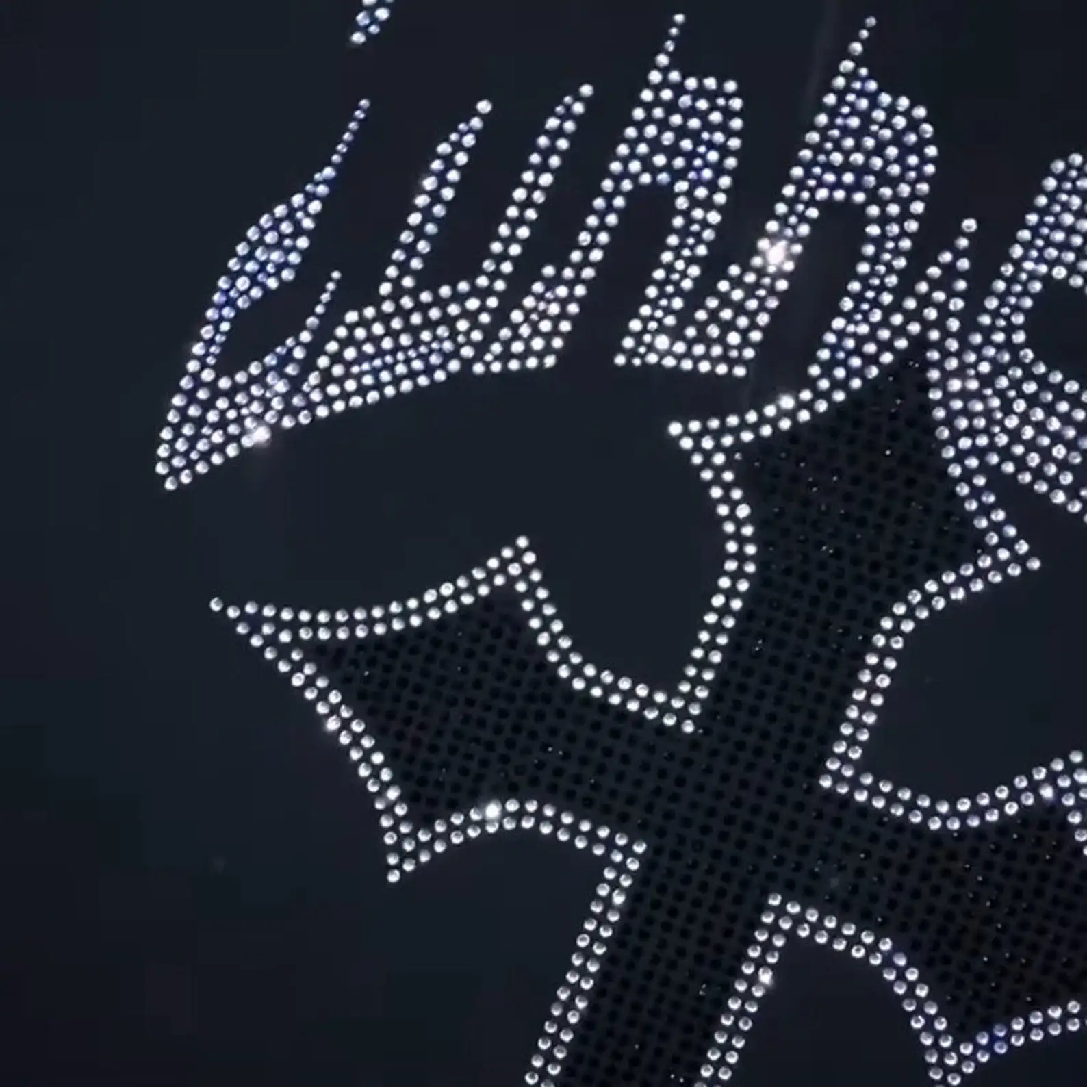 Оптовая продажа уличная одежда Черная веревка со стразами на заказ Мужская толстовка молнии рукавах и капюшоне