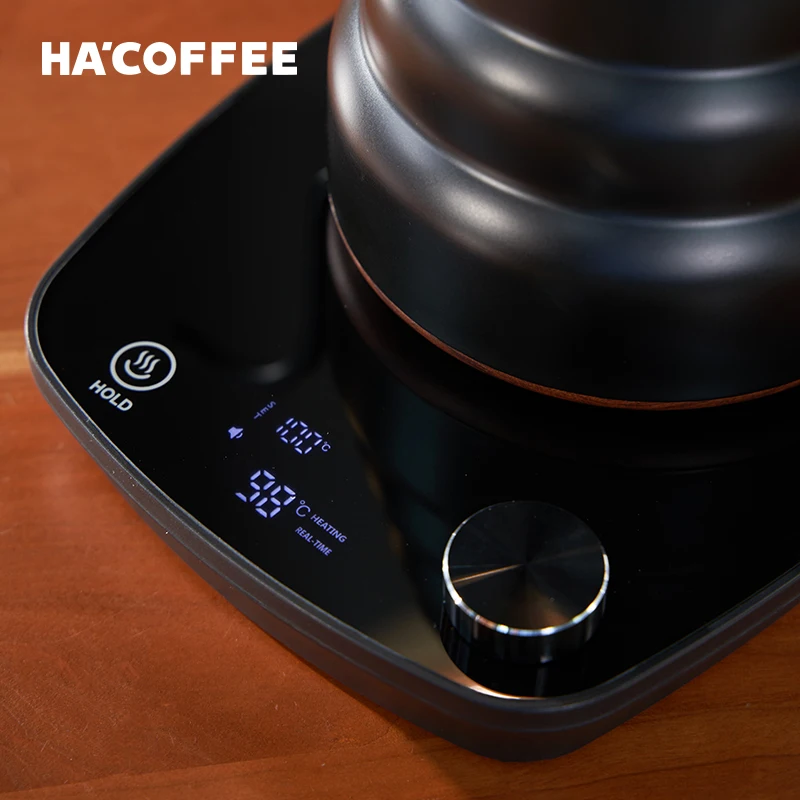 Large Capacity Heating Variable Temperature Control Gooseneck Stainless Steel Electric Coffee Kettle