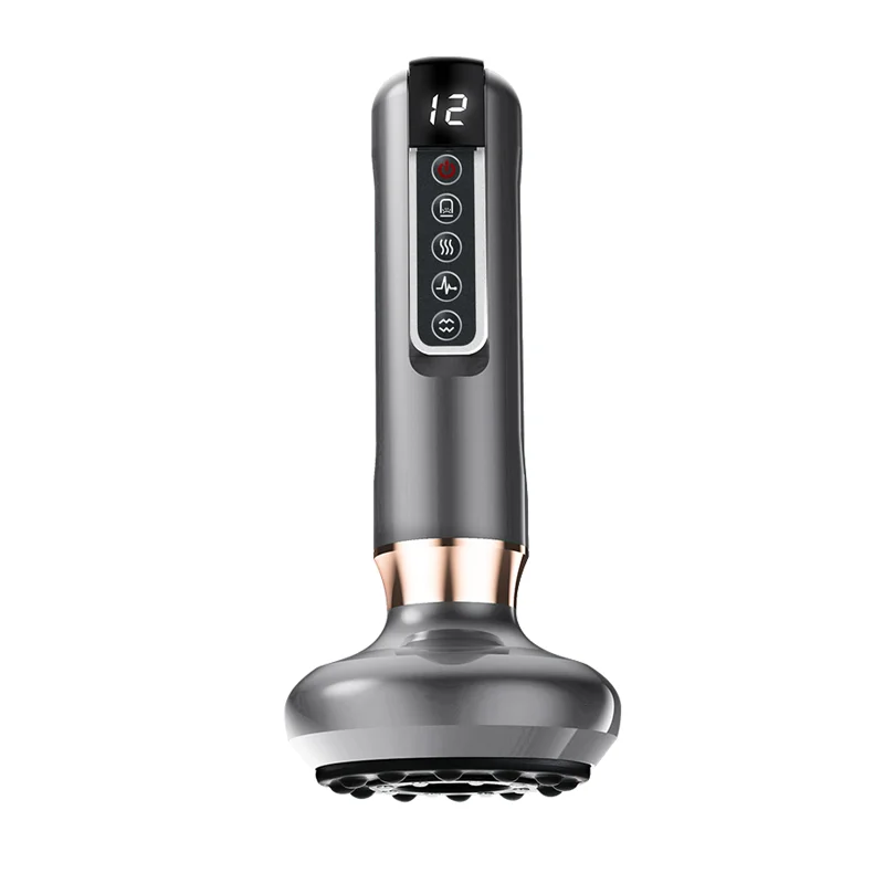 12 Gears Rechargeable Pulse LCD Intelligent Air Breathing Cupping Massage Device Portable Electric Cupping Machine