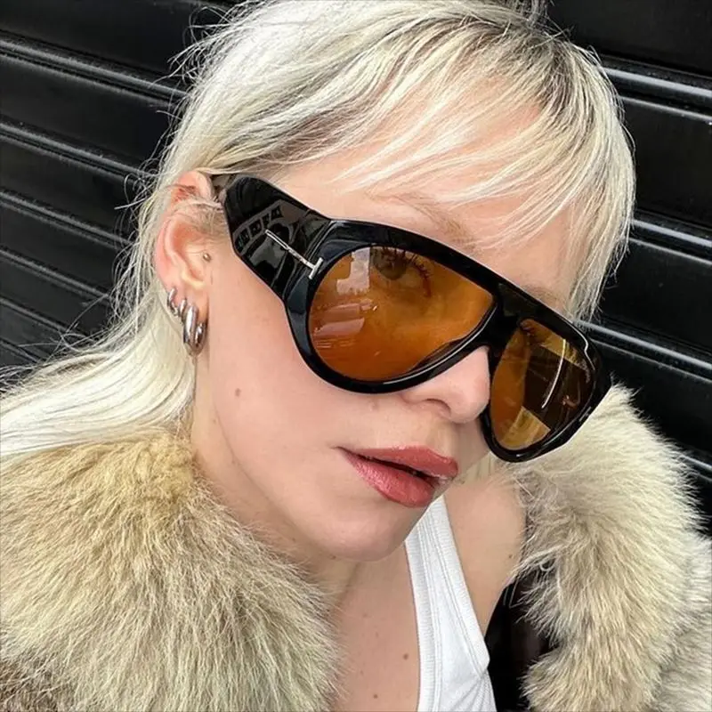 DOISYER New Arrival Vintage Fashion Vintage Women Trendy Oversized Sun Glasses Big Frame Square Pilot Shades Sunglasses