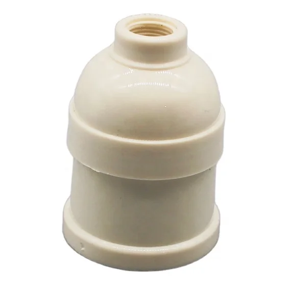 E27 Factory price Ivory white Bakelite  Hanging  Light Base  Socket Lamp Holder