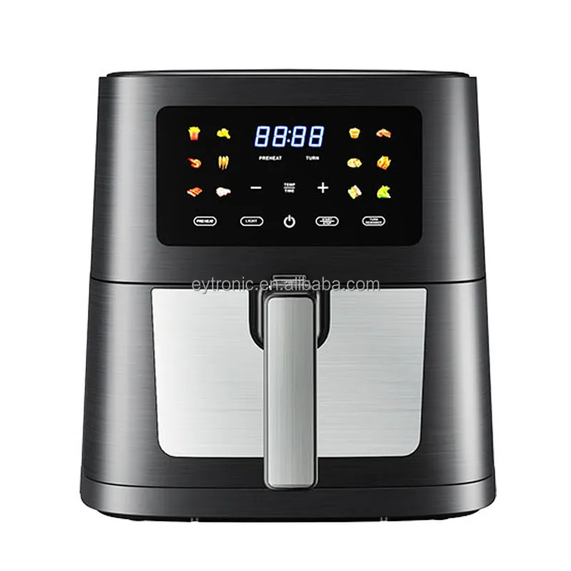 Customized Brushed Matte Surface 6.5L 7.5L Healthy Cooking Electric Smart Digital Air Fryer Oven With Non-stick Basket