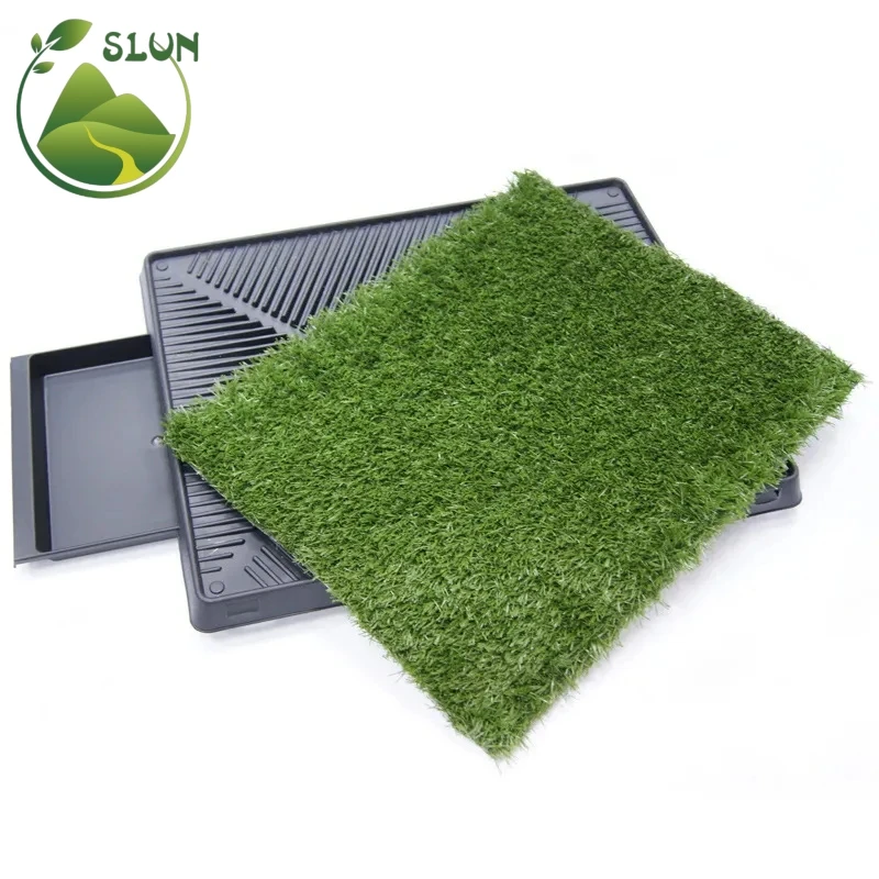 Indoor Potty Training Pet Supply 3 Layers Large Simulation Grass Lawn Pet Toilet Pad Mat Dog Toilet Tray