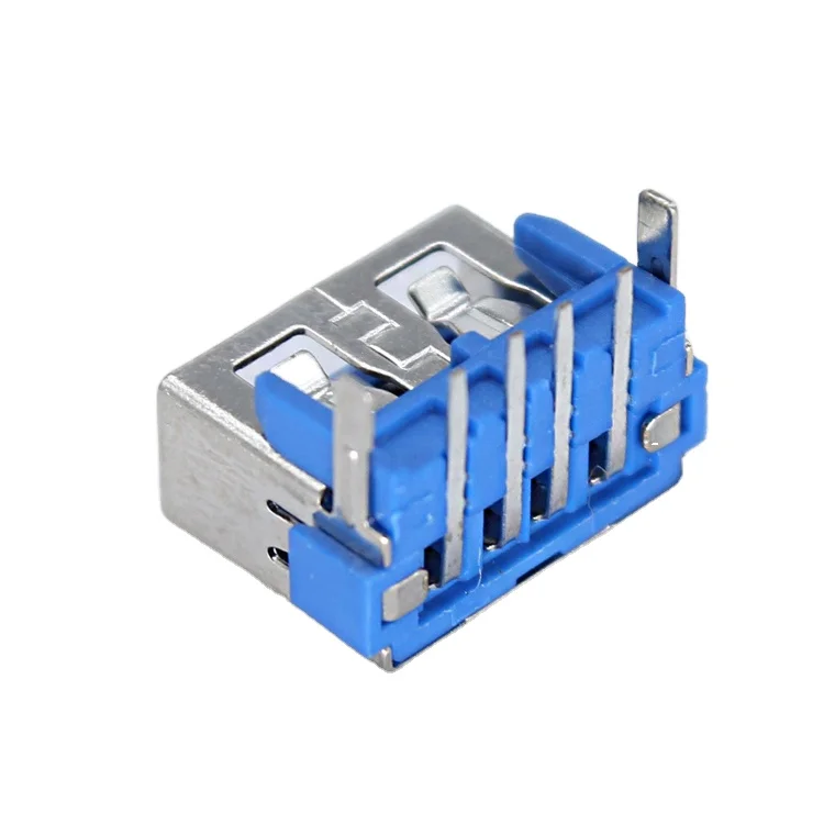 Xyfw Vertical Usb-2.0 Port Jack 4 Pin 90 Degree Af af2.0 Socket A-Type 4-Pin Flat Dip Female Usb 2.0 Type A Connector