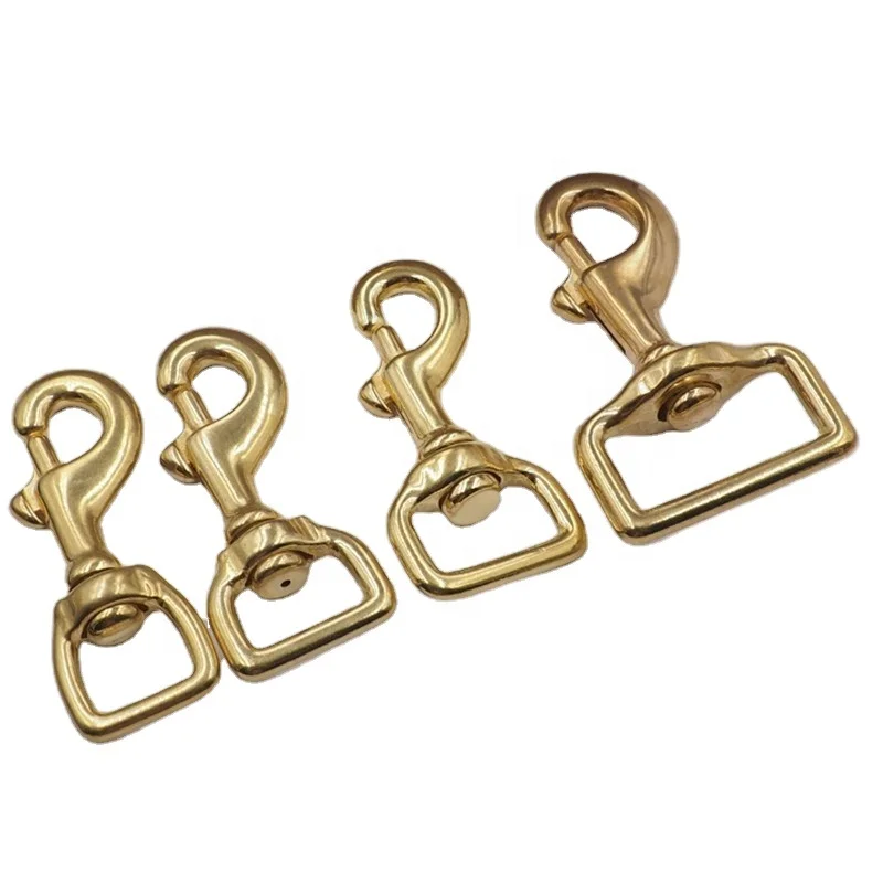 1' Solid Brass 1inch Snap Hook Clip Clasp Carabiner For Pet Leash Dog Collar