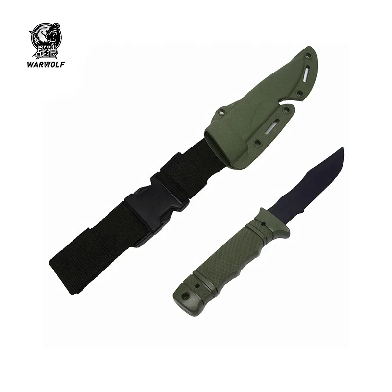 bayonet training rubber dummy ABS tactical pocket combat knife with sheath