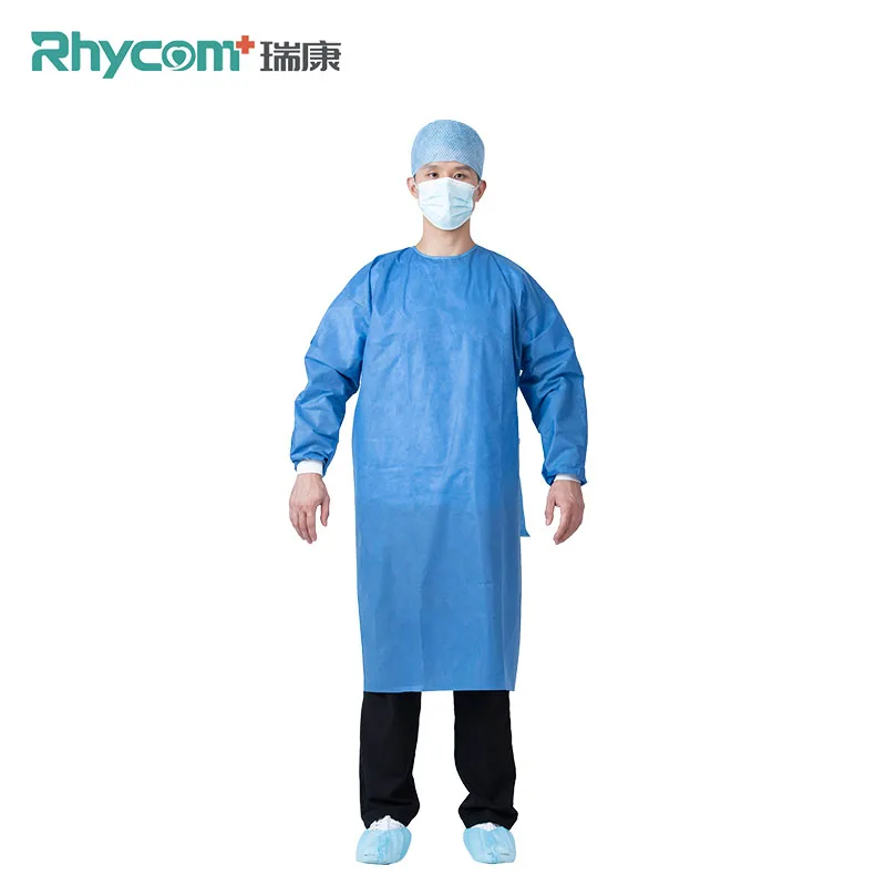 Rhycom 45g sms surgical gown hospital non woven disposable medical gown