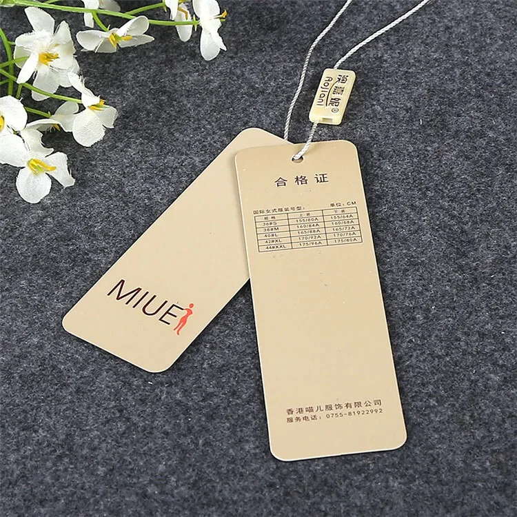 Printing embossed foiled  fashion style  custom logo hangtag paper tag for clothing/garment