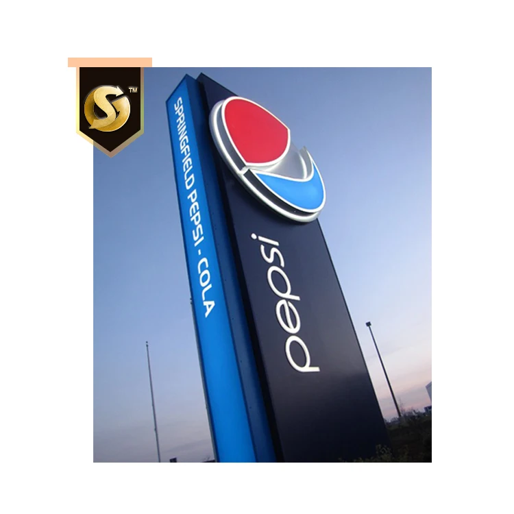 Custom LED Signage Outdoor Large LED Letter Electronic Signs Stainless Steel Outdoor Pylon Signs Totem Signs