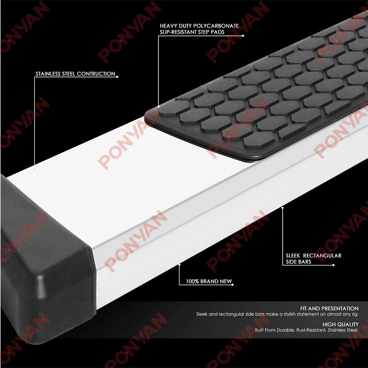 Stainless Steel 6 Inches Nerf Step Bar Running Board Compatible with Ram 1500 Crew Cab 2019-2022, Chrome