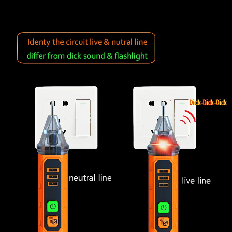 Electricity test pen live line neutral line detecting pen voltage detector AC-3 from VICI factory