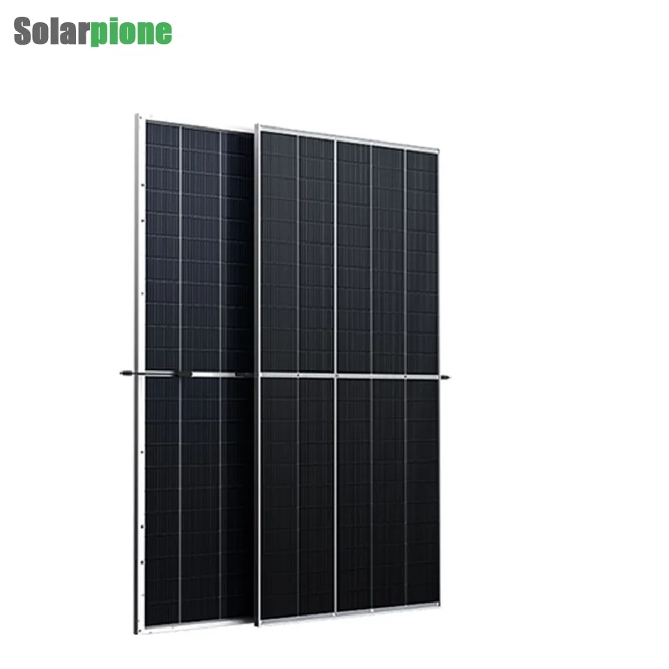Power Banks Power Station Bifacial Solar Panel 365w 370w 375w 380w 120 Half cells 9BB 166mm Low price in production line