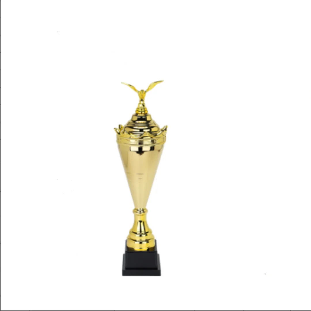 Manufacturers Metal Trophy Black Base Customized Gymnastics Soccer Big Size Medal Golden Sports Champions League Trophy Cup