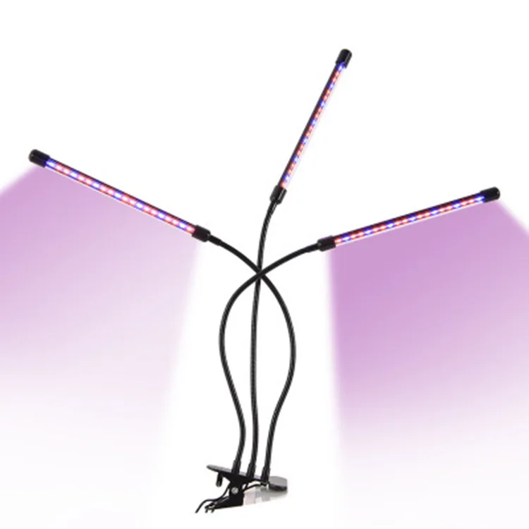 LED four head plant grow lamp with remote control USB 5V 40W full spectrum clip 80LED growing light