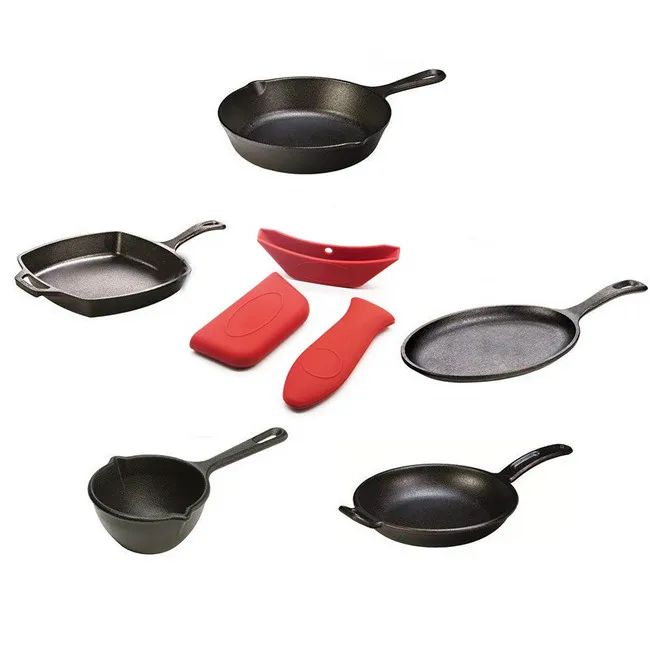 
3PCS Silicone Pot Handle Cover Set for Cast Iron Skillets Pans Frying Pans & Griddles Metal and Aluminum Cookware Handles 