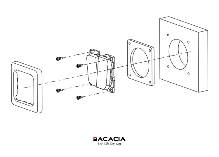 Caravan Accessories 16A 250V 2 Gang 1 Way Electric Switch 65*65mm RV Interior Parts