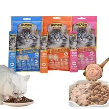 TOP sale  2024 high quality  Wimow cat snacks 40g  pouch bag  salmon/chicken/tuna   Pet  food  good for cat  urinary system