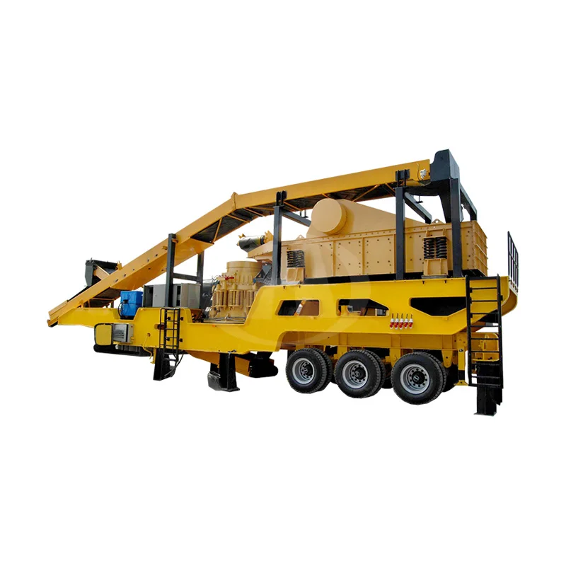 High Quality Portable Mobile Rock Stone Crusher Design