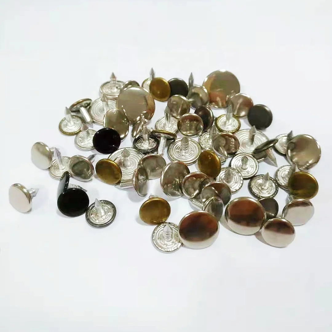 Custom Logo Metal Round Head Aluminum Jeans Button Nail Pin For Jeans Button Jeans Rivet Tack Button Nail