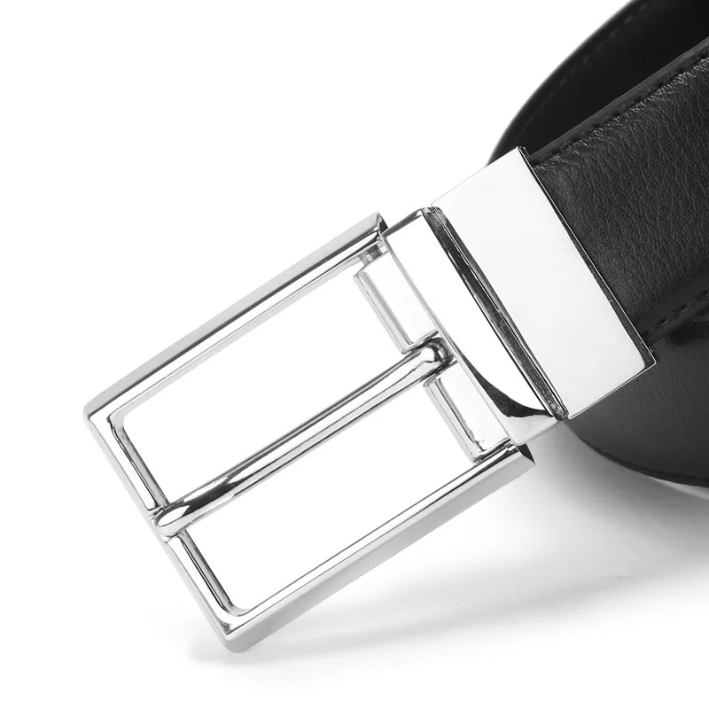 Good Price High-quality Reversible Detachable Pin Buckle Genuine Leather Belts for Male
