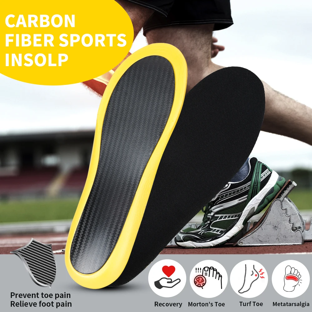 Carbon Fiber Insoles Basketball Insole Custom carbon EVA Insole  Pressure Curved Carbon Fiber Inserts