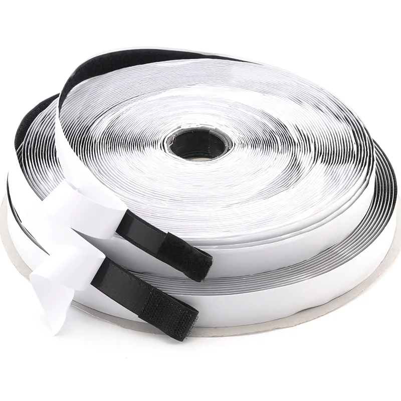 16/20/25/30/38/50mm 1M Adhesive Hook Loop Fastener Tape Nylon Sticker Self Adhesive Disks Boob Tape Strong Glue