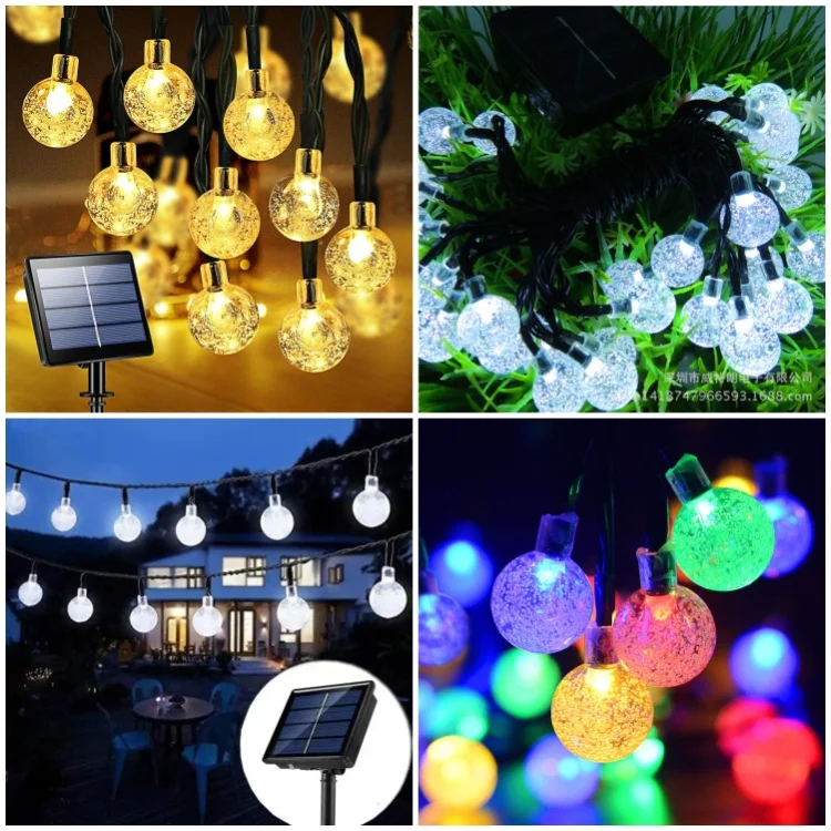 WTL ODM OEM Bulb LED String Light Outdoor Lantern Lawn Lamp Garden Decoration Christmas Decorative Lighting Solar Firefly Lights