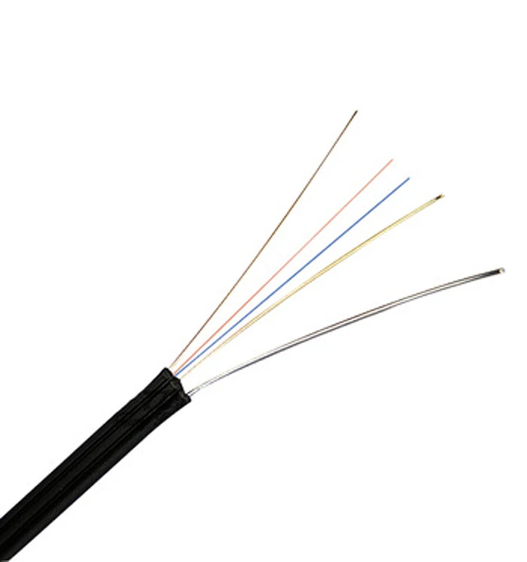 FTTH 2 4 8 Cores Outdoor Fiber Optical Drop Cable with Strength Member FRP/Steel Wire
