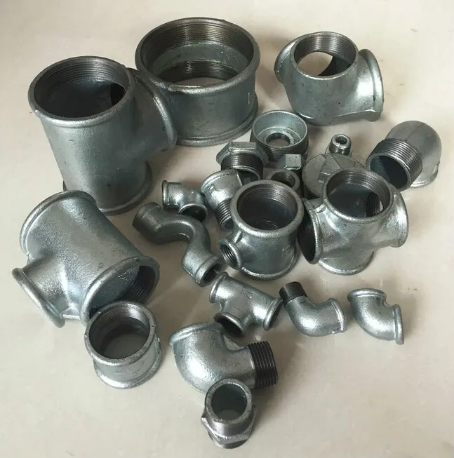 Malleable Cast Iron Pipe Fittings  Black with Auti-rust Oil High Quality Hot Dipped Galvanized